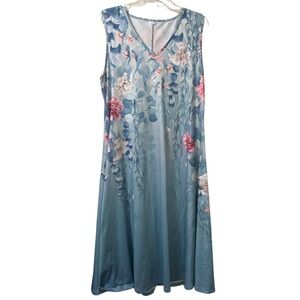Floral Blue Maxi Dress